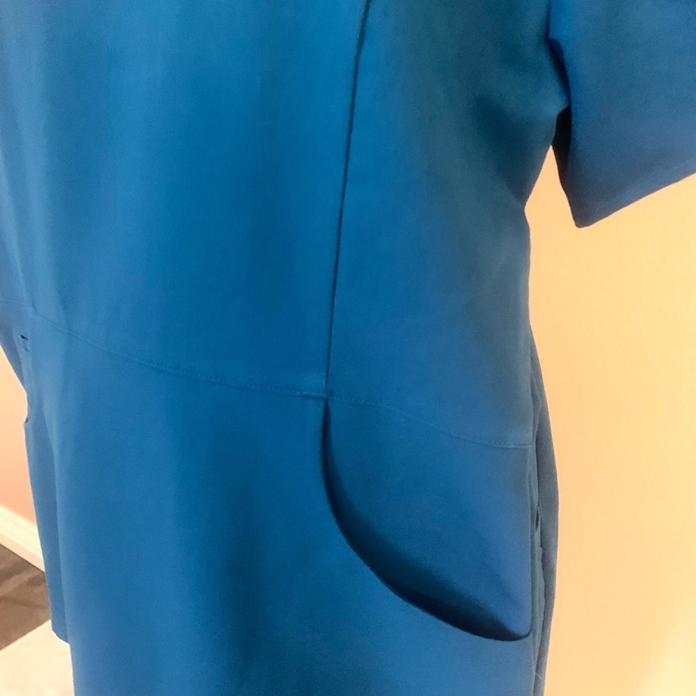 Figs Blue Teal Tone Medical Uniform Joggers Style Set Tops XXS, Pants  XXSP - Picture 2 of 11